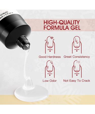 Rosalind Nail Gel Set - Transparent UV/LED Nail Extension Gel with Brush | 60ml DIY Nail Tips & Polish for Perfect Nails - Buy Online on GoSupps.com
