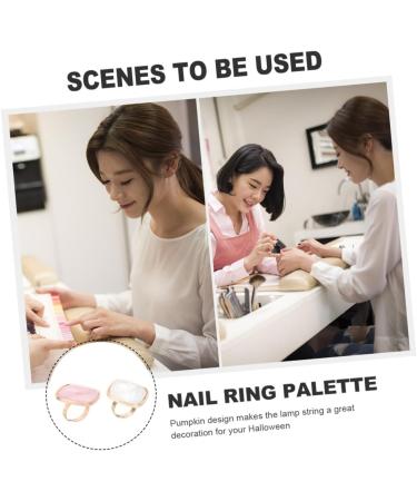  Anneome Anneome 2 Piece Marble Nail Art Ring Palettes Unique Shell Color Palettes Portable Ring Mixing Palettes for Party Use - Buy Online on GoSupps.com