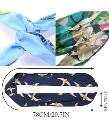 LZYMSZ 12PCS Twist Bow Wired Headbands - Vintage Floral Hairband Set for Women & Girls - Buy Online on GoSupps.com