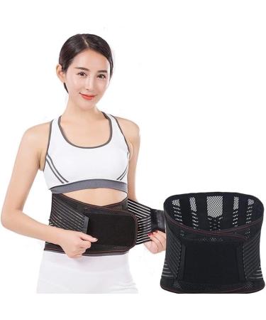 Back Brace Lumbar Support Lumbar Brace Belt Summer Lower Back Brace Support Waist Trainer Lumbar Belt Waist Belt(X-Large) X-Large Black - Buy Online on GoSupps.com