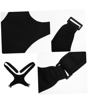 GLEAVI Belt Brace Shoulder Rest Holder Posture Band Back Straightener Black Polyester - Buy Online on GoSupps.com