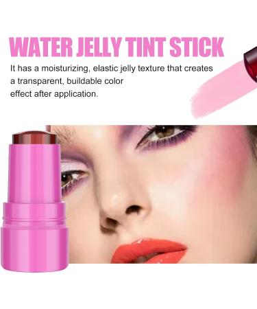 3-in-1 Cheek Lip Tinted Moistured Blush Stick Clear Cream Water Jelly Tint Stick Makeup Cooling Water Jelly Tint For All Skin Tones (D 5g) 5 g (Pack of 1) D - Buy Online on GoSupps.com