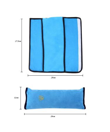 2-Pack Belt Pads & Sleeping Pillows for Kids - Neck Support Car Seat Belt Pillow (Gray & Blue) - Buy Online on GoSupps.com