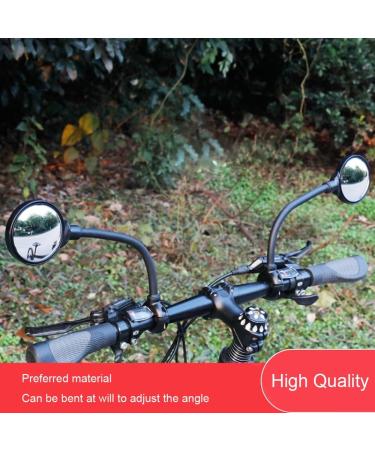 Bike Mirror - Wide Angle Acrylic Convex Rear View Handlebar Mirror for Mountain/Kids/Ebike Bikes | Adjustable & Rotatable Aluminum Tube Mirror - 1 Piece - Buy Online on GoSupps.com