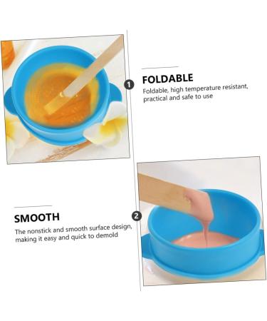 Stobok 8-Piece Silicone Waxing Bowl Set - Non-Stick Hair Removal Wax Heating Containers | 4 Blue Bowls (13.2x11cm) for Easy Stirring & Cleanup - Buy Online on GoSupps.com