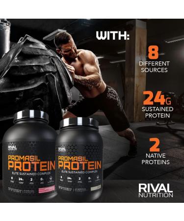 Rivalus Promasil Milk Chocolate 2lb - 8-Source Protein Blend Including Native Whey Isolate Native Micellar Casein Egg Sustained Delivery Clean Nutrition Profile No Banned Substances Chocolate 907 g (Pack of 1) - Buy Online on GoSupps.com