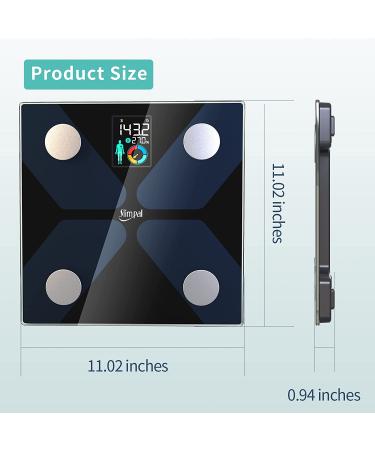 Bluetooth Body Fat Scale with Large Display - High Accuracy Digital Weight Scale for Body Weight - Sync with APP - 400 lb Capacity (11 x 11 inches) - Buy Online on GoSupps.com
