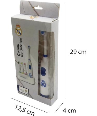 CyP Brands Real Madrid Toothbrush - Battery Operated Vibrating Oral Hygiene Brush | Official White Dental Care Product - Buy Online on GoSupps.com