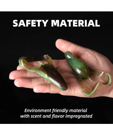 Pelican Mate Topwater Frog Lures - Double Propellers, Soft Silicone Bass Bait - Realistic Kit Set for Trout, Pike - Freshwater & Saltwater - 2pcs/3.5/0.53oz - Buy Online on GoSupps.com