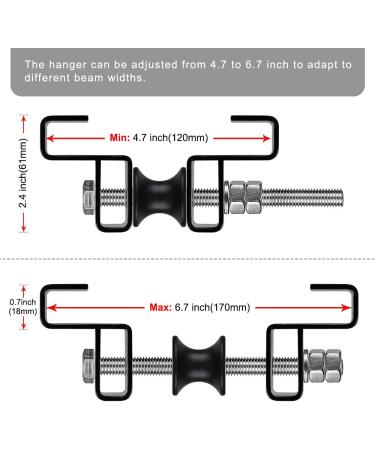 Buy Seleware Steel I Beam Heavy Bag Hanger | Durable Boxing & Muay Thai Ceiling Attachment for Heavy Bags - Buy Online on GoSupps.com