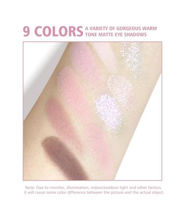 KYDA 9 Colors Warm Tone Eyeshadow Palette - High Pigment Matte & Sparkling Shades for Daily Bright Eyes Makeup - Buy Online on GoSupps.com