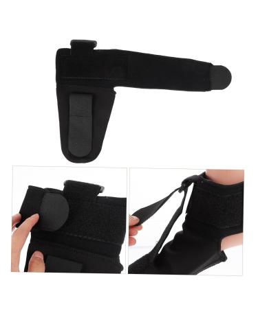 FRCOLOR Foot Inversion Protector Night Splint & Calf Brace - Foot Drop Corrector & Plantar Fasciitis Support - Black PU Strap for Foot Sprains - 25x13x0.5cm - Buy Online on GoSupps.com