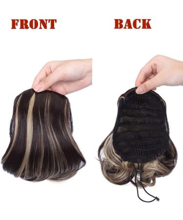Hepburn Ombre Updo Hairpiece: Dark Blonde & Ash Blonde Chignon Wig Ponytail Extension - Buy Online on GoSupps.com