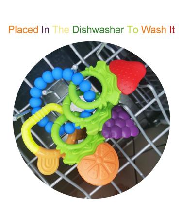 Baby Teething Toys 4 PCS BPA Free Silicone Baby Teethers  Freezer Safe Organic Infant Teething Toys Soft & Textured for Natural Brain Development - Buy Online on GoSupps.com