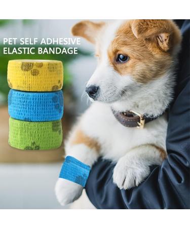 3-Piece Heart Pattern Vet Wrap Set - Self Adhesive Cohesive Bandage Tapes for Cats, Dogs, Horses - 1 x 177 Inch - Buy Online on GoSupps.com