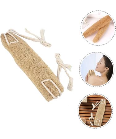 Exfoliating Loofah Bath Towel & Back Scrubber - Premium Bath Sponge for Smooth Skin | Beige - Buy Online on GoSupps.com