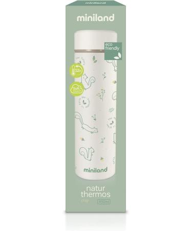 Miniland 89262 NATUR THERMOS CHIP - 450ml Insulated Baby Food Bottle | Multi-Coloured Green | International Shipping Available - Buy Online on GoSupps.com