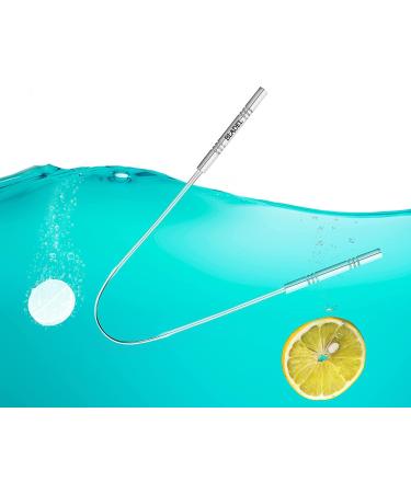 Bobozhong Stainless Steel Tongue Cleaner - Antibacterial U-Shape Tongue Scraper for Adults & Children - Premium Tongue Brush for Effective Oral Hygiene - Buy Online on GoSupps.com