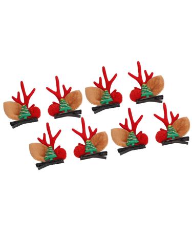 Reindeer Antler Hair Pins Lightweight Christmas Hair Clips 4 Pairs Fashion for Christmas Party