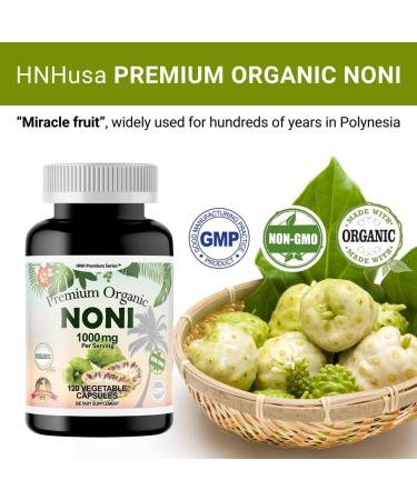 Dr.K&C HNHusa Premium Organic Noni 1000 mg 120 Veggie Capsules Pure Antioxidants Overall Health Support Immune System Morinda Citrifolia Extract Vegan Non GMO No Filler Supplements Noni 1pk 120 Count (Pack of 1) - Buy Online on GoSupps.com