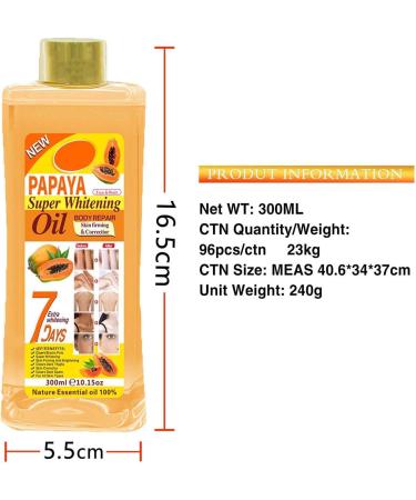 Soft 7 Papaya Super Whitening Oil Veetgold Papaya Oil For Skin Papaya Super Whitening Oil Papaya Oil For Lightening Dark Skin Papaya Super Whitening Oil Body Repair For All Skin Types (300ml) - Buy Online on GoSupps.com
