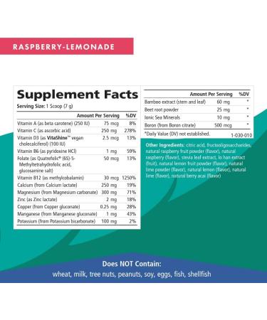 Pure Essence IonicFizz Calcium Plus Raspberry Lemonade - 210g (7oz) - Buy Online on GoSupps.com