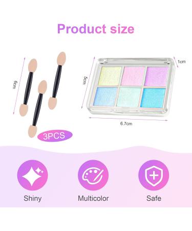 URAQT Chrome Nail Powder Set - 6 Colors Holographic Glitter for Mermaid Neon Nail Art | Iridescent Manicure Pigment with Sponge Brushes - DIY Nail Decoration - Buy Online on GoSupps.com