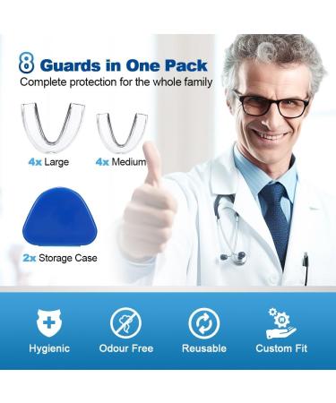 8PC Bite Rail Set | Anti-Snoring & Teeth Protection | Crunching Rail with Storage Box for Nighttime & Exercises - Buy Online on GoSupps.com