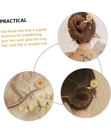 Beaupretty Daisy Hair Accessory Retro Alloy Hair Stick Tassel Hair Pin Flower Hairpin Flower Chignon Pin Flower Pearl Hair Stick Japanese Hair Chopsticks To Hang Steamed Stuffed Bun Bride - Buy Online on GoSupps.com