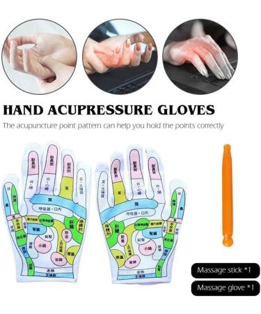 Hand Reflexology Acupoint Acupressure Tools Glove Reusable Point Household Textured Exfoliator Gloves Mittens Y6C5 Colorful One Size - Buy Online on GoSupps.com