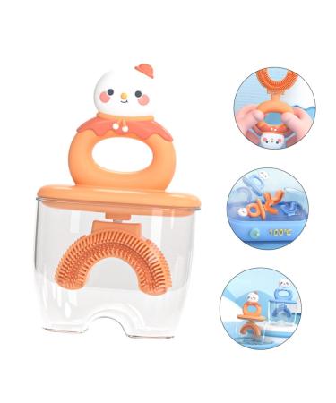 U-Shaped Silicone Toothbrush for Children | Healeeved | Dustproof & Safe | Smallkind 11x7cm Orange - Buy Online on GoSupps.com