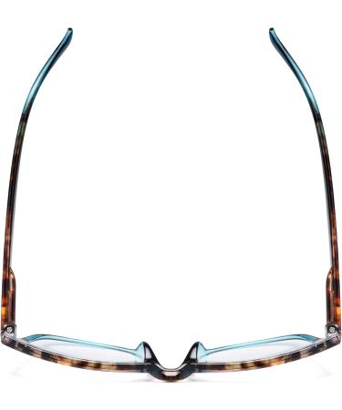 Eyekepper Women's Tortoise Blue Square Reading Glasses +1.50 | Spring-Hinged Large Lenses - Buy Online on GoSupps.com