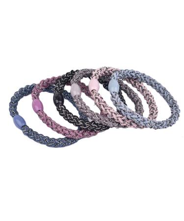 20 pieces fashion braided hair tie Elastic hair rope ponytail owner stretch band hair accessories for woman girls (different color)