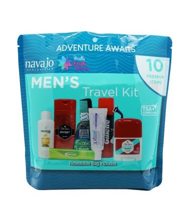 Handy Solutions 10 Piece Resealable Men's Travel Kit Printed Bag - Buy Online on GoSupps.com