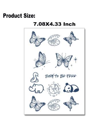 Iconic Black Butterfly Finger Tattoo Sticker for Women - Tazimi Realistic Semi-Permanent Temporary Tattoos - Buy Online on GoSupps.com