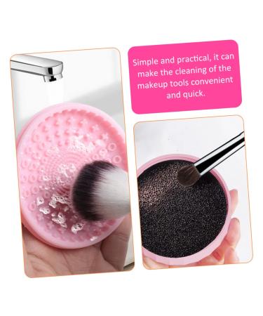 Abaodam Makeup Brush Cleaning Box | Silicone Brush Cleaner & Pad | Compact 7.9x5.25x4.9CM | Pink - Best eCommerce for International Shipping - Buy Online on GoSupps.com