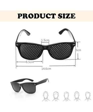 3 Pieces Eye Trainers: Perforated Glasses for Vision Improvement & Relaxation | Foldable & Comfortable Black Raster Glasses - Buy Online on GoSupps.com