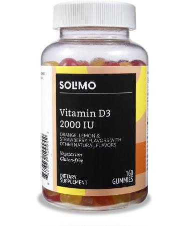 Solimo Fiber 4g & Vitamin D3 2000 IU Gummies - Pack of 90 and 160, 2 Gummies per Serving - Buy Online on GoSupps.com