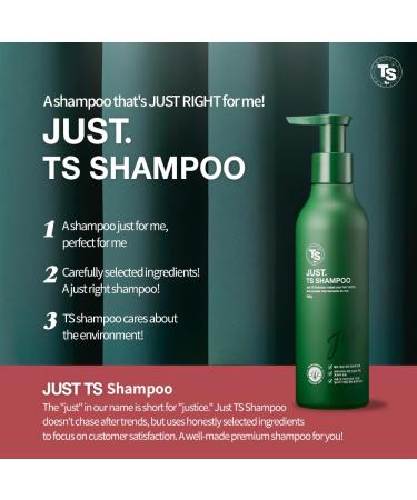 Just TS Shampoo 17.64 Fl oz - Anti-Hair Loss Korean Shampoo for Men & Women | Natural Daily Hair Care - Buy Online on GoSupps.com