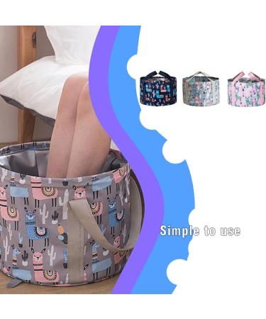 Foldable Waterproof Foot Bath Basin - Portable Feet Spa for Travel & Camping - Pink Wash Basin - Buy Online on GoSupps.com