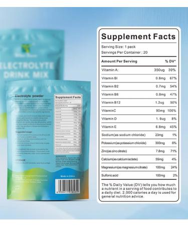 FARWIX Electrolyte Drink Mix Powder Zero Sugar Low Sodium Hydration Supplement for Fast Electrolyte Replenishment Supports Energy&Athletic Recovery 20 Travel Sachets - Buy Online on GoSupps.com