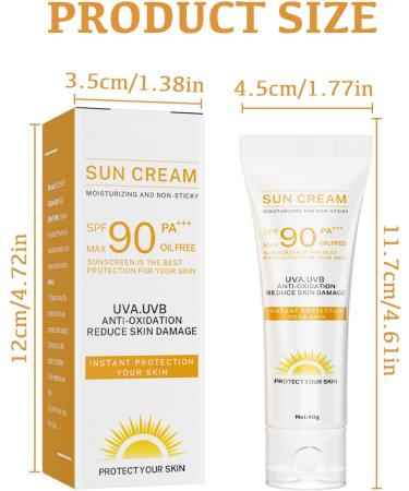 LFCFBH Sun Cream SPF 90PA++ Suntan Lotion for Protection Face Reduces Risk of Sun Allergies for Outdoor(40g) - Buy Online on GoSupps.com