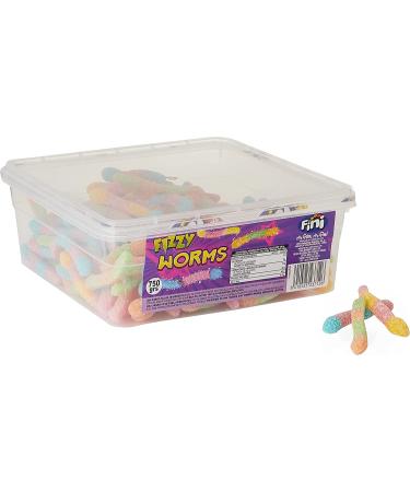 Fini Fizzy Worms Jelly Gummy Sweets Mixed-Fruit 750g Share Pack Worms Chewy Gummy Jelly Sweets Christmas Birthday Easter Halloween Thank You Gift Sharing Box Great Gift Sold by EPL - Buy Online on GoSupps.com