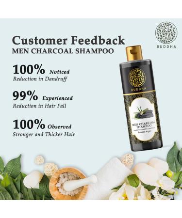 Buy Men s Charcoal Shampoo 200 ml | 100% Ayurvedic | Deep Cleanse for Dandruff & Hair Loss | Activated Bamboo Charcoal - Buy Online on GoSupps.com