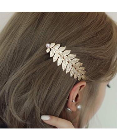 Leaf Hair Clip Set - 5 PCS Metal Wire Teeth Hair Comb for Women & Bridal Hair, Wedding Hair Combs Decoration - Buy Online on GoSupps.com