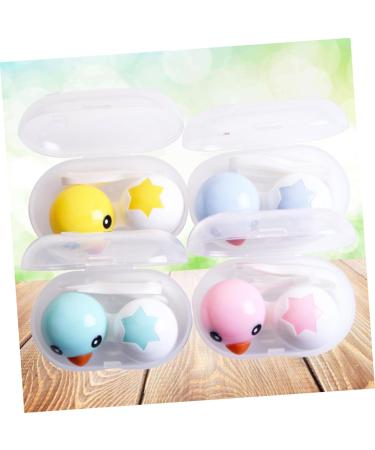 Buy SOLUSTRE 4-Piece Duck Colored Contact Lens Holder Set - Stylish & Practical Lens Cases for International Shipping - Buy Online on GoSupps.com
