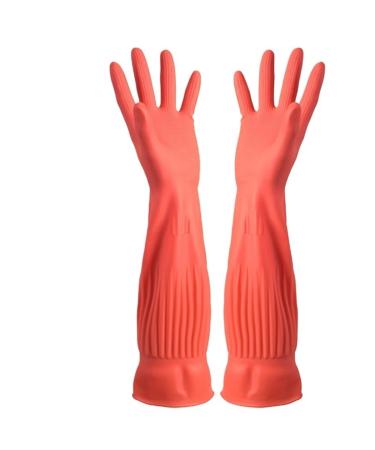 Cleaning Gloves Extended Dishwashing Gloves Dishwashing Gloves Household Washers Kitchen Cleaning Tools Dishwashing Gloves Large 45cm Red