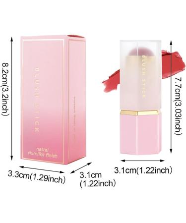Water-resistant moisturizing stick blush - Versatile blush | Natural makeup for dry or combination skin lips and eyebrows long-lasting luminous color for events - Buy Online on GoSupps.com