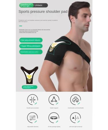 KeuLEn Shoulder Support - Neoprene Adjustable Compression Brace for Rotator Cuff Injury Recovery - Unisex Yellow Shoulder Strap Wrap - Buy Online on GoSupps.com