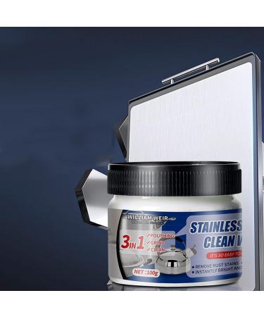 Metal Polish Cream | Scratch Remover and Cleaner - Multifunctional Rust Remover for Pot Bottom Black Scale Stainless Steel Aluminum Pochy 100g - Buy Online on GoSupps.com